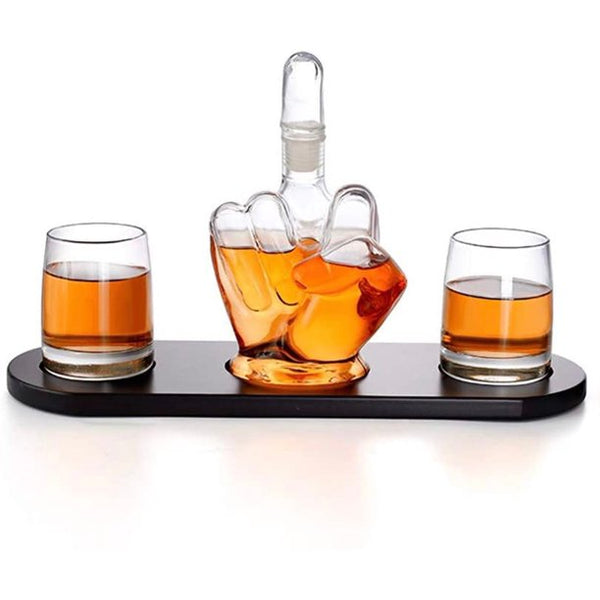 Bossy Middle Finger Whiskey Decanter. 1000 ML - Raise The Bar Lux  