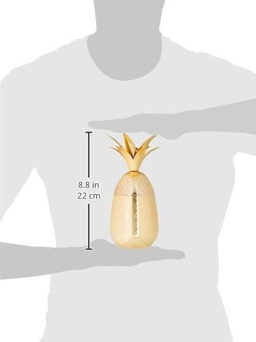 Gold Cocktail Pineapple Tumbler. 16 oz. - Raise The Bar Lux  
