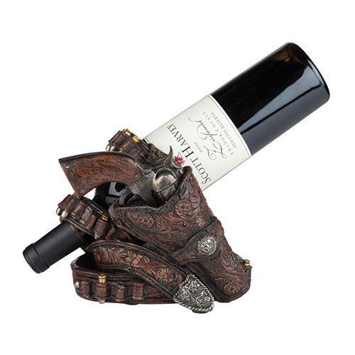 True Vintage Western-style Gun Belt Wine Bottle Holster - Raise The Bar Lux  