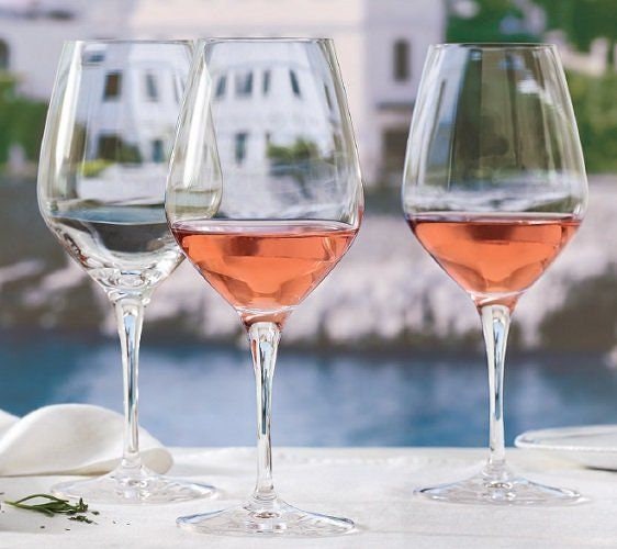European Design Crystal Rose Wine Glass. (Set of 4 ). 17 oz. - Raise The Bar Lux  