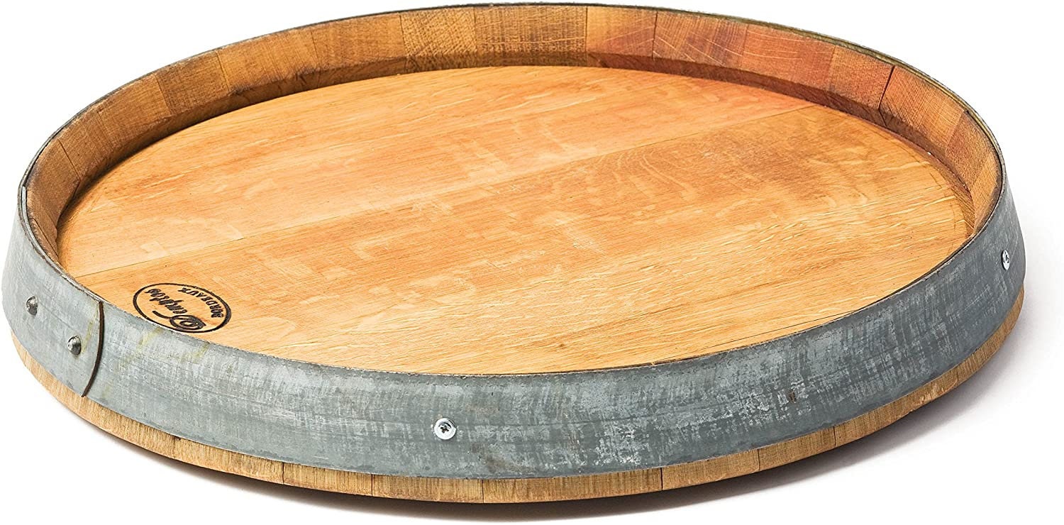 Aged Oak Rustic Barrel Serving Board - Raise The Bar Lux  