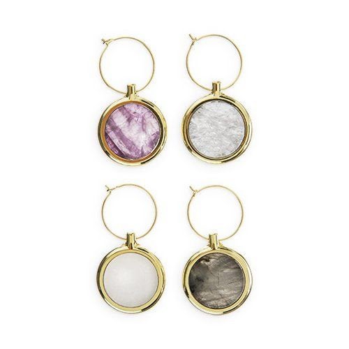 Garden Party™ Agate Wine Charm (Set of 4) - Raise The Bar Lux  