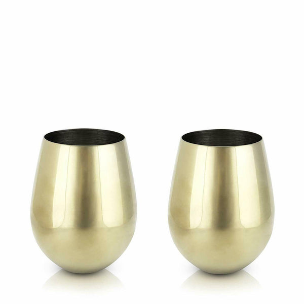 18 oz. Stainless Steel Stemless Wine Glass (Set of 2) - Raise The Bar Lux  
