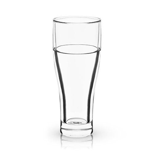 Glacier Double-Walled Glass Beer Chilling Cup, 16 oz by Viski - Raise The Bar Lux  