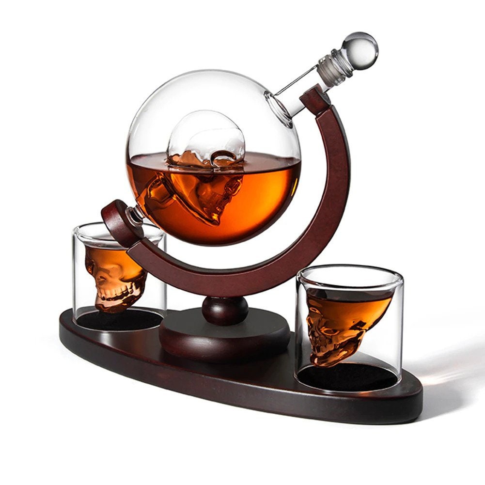 Skull Whiskey Decanter Set - Raise The Bar Lux  