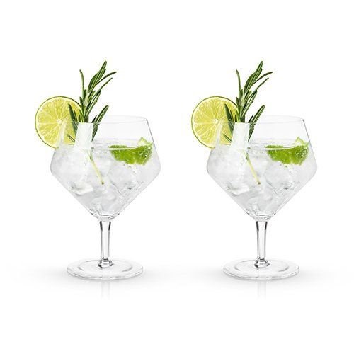 Crystal Gin & Tonic Glasses. Set Of 2 - Raise The Bar Lux  