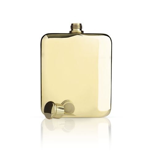14K Gold Plated Flask. 6 oz - Raise The Bar Lux  