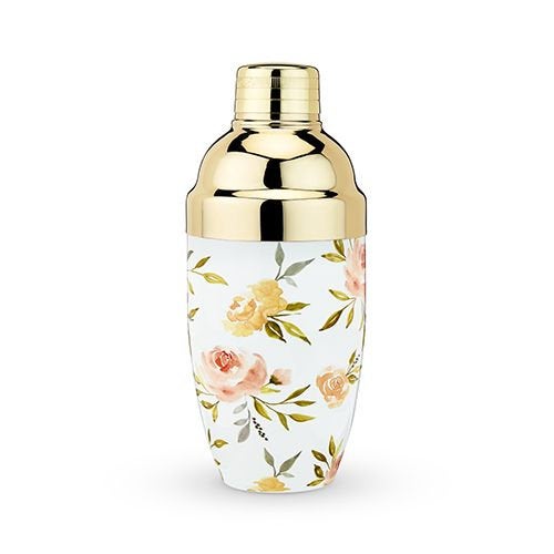 Watercolor Floral Cocktail Shaker - Raise The Bar Lux  