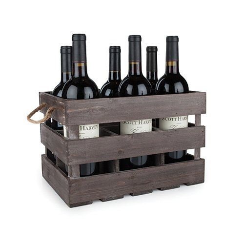 Wooden 6-Bottle Crate - Raise The Bar Lux  