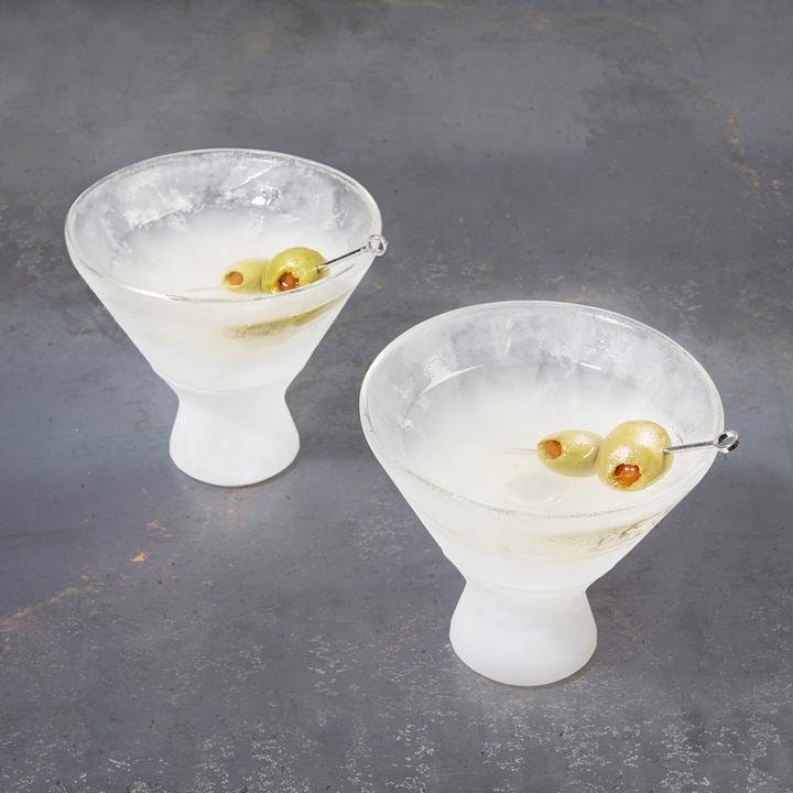 Glass Margarita FREEZE™ Cooling Cup. Set of 2 - Raise The Bar Lux  