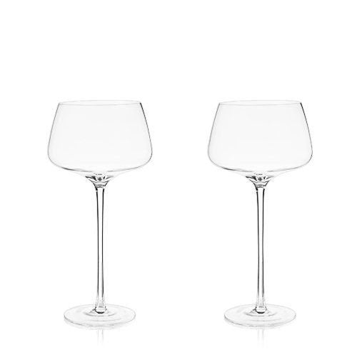 Angled Crystal Amaro Spritz Glasses. Set of 2 - Raise The Bar Lux  