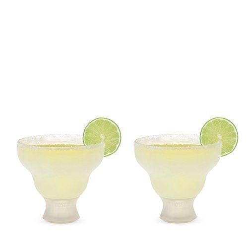 Glass Margarita FREEZE™ Cooling Cup. Set of 2 - Raise The Bar Lux  