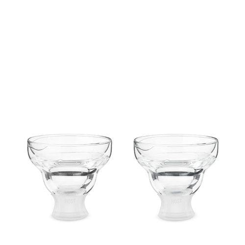 Glass Margarita FREEZE™ Cooling Cup. Set of 2 - Raise The Bar Lux  