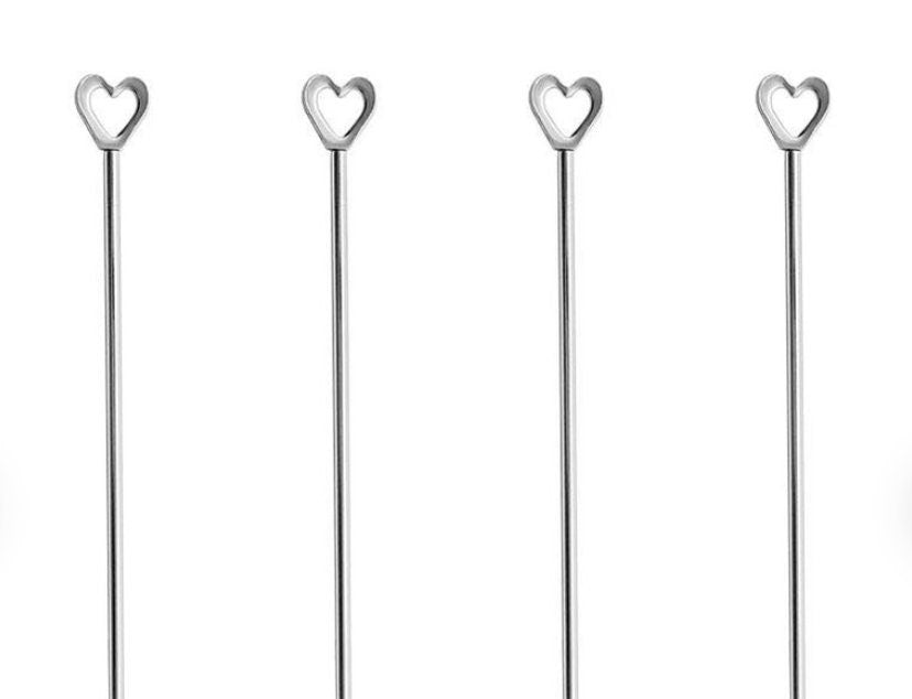 Heart Shaped Cocktail Picks - 4 Pack - Raise The Bar Lux  