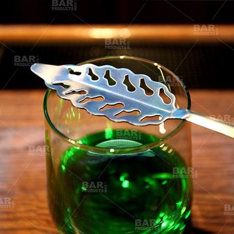 Stainless Steel Leaf Absinthe Spoon - Raise The Bar Lux  