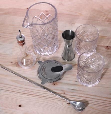 7 Pc Diamond Bar Kit With 22oz Mixing Glass Set - Raise The Bar Lux  
