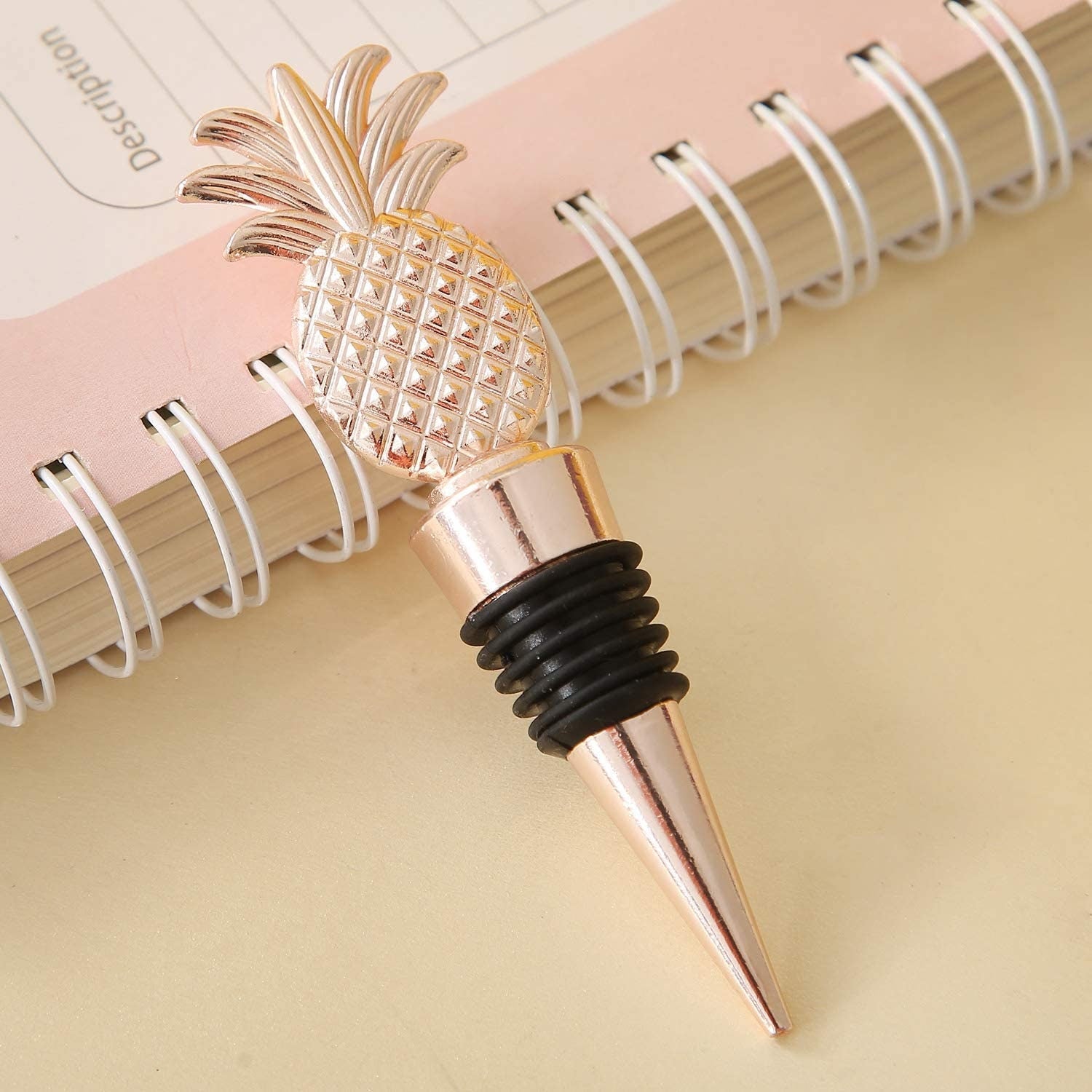 Copper Rose Gold  Pineapple Bottle Stopper - Raise The Bar Lux  