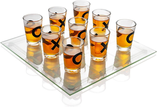 Tic Tac Shot Drinking Board Game Gift Set - Raise The Bar Lux  