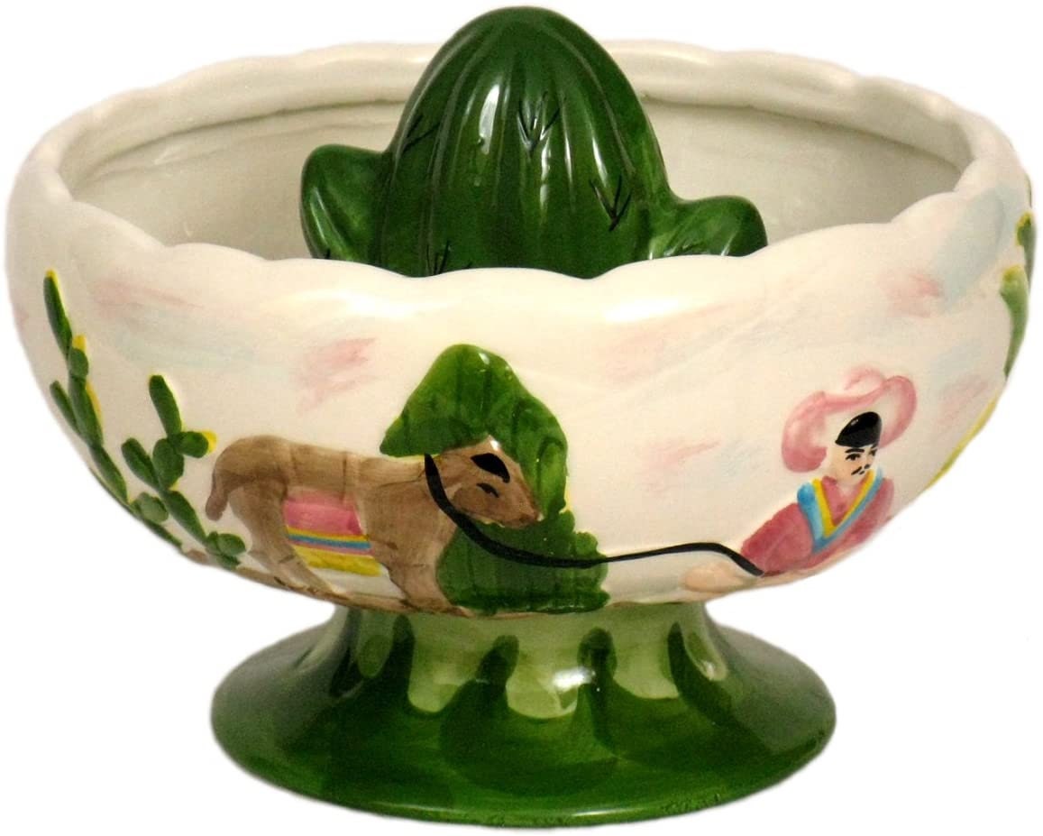 Hand Painted Mexican Cactus Scorpion Cocktail Bowl. 32 Oz - Raise The Bar Lux  