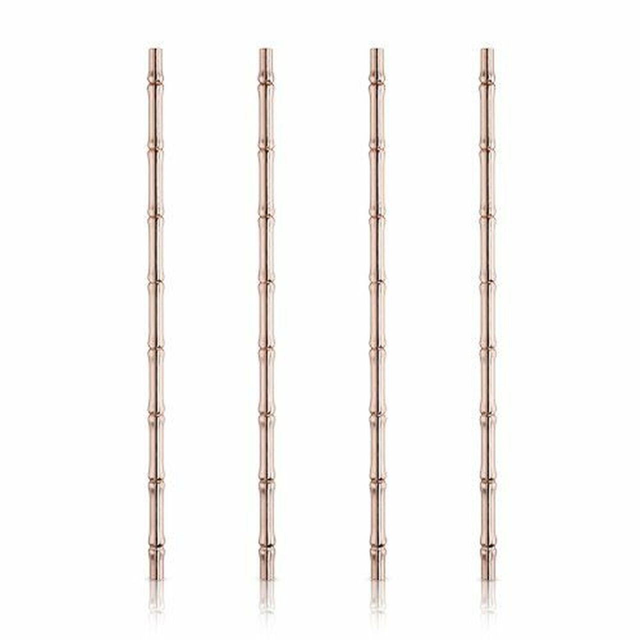 Copper Tiki Bamboo Straws. Set of 4 - Raise The Bar Lux  