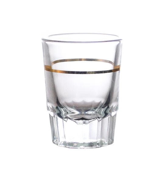 2oz  Shot Glass With 1 oz Gold Line (Set 0f 12) - Raise The Bar Lux  