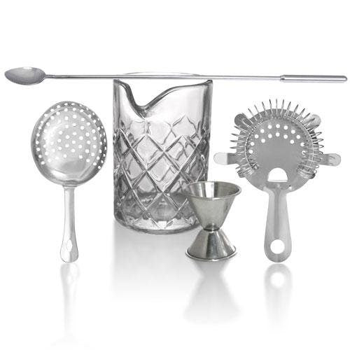 Cocktail Mixologist Barware set. 5 Pieces - Raise The Bar Lux  