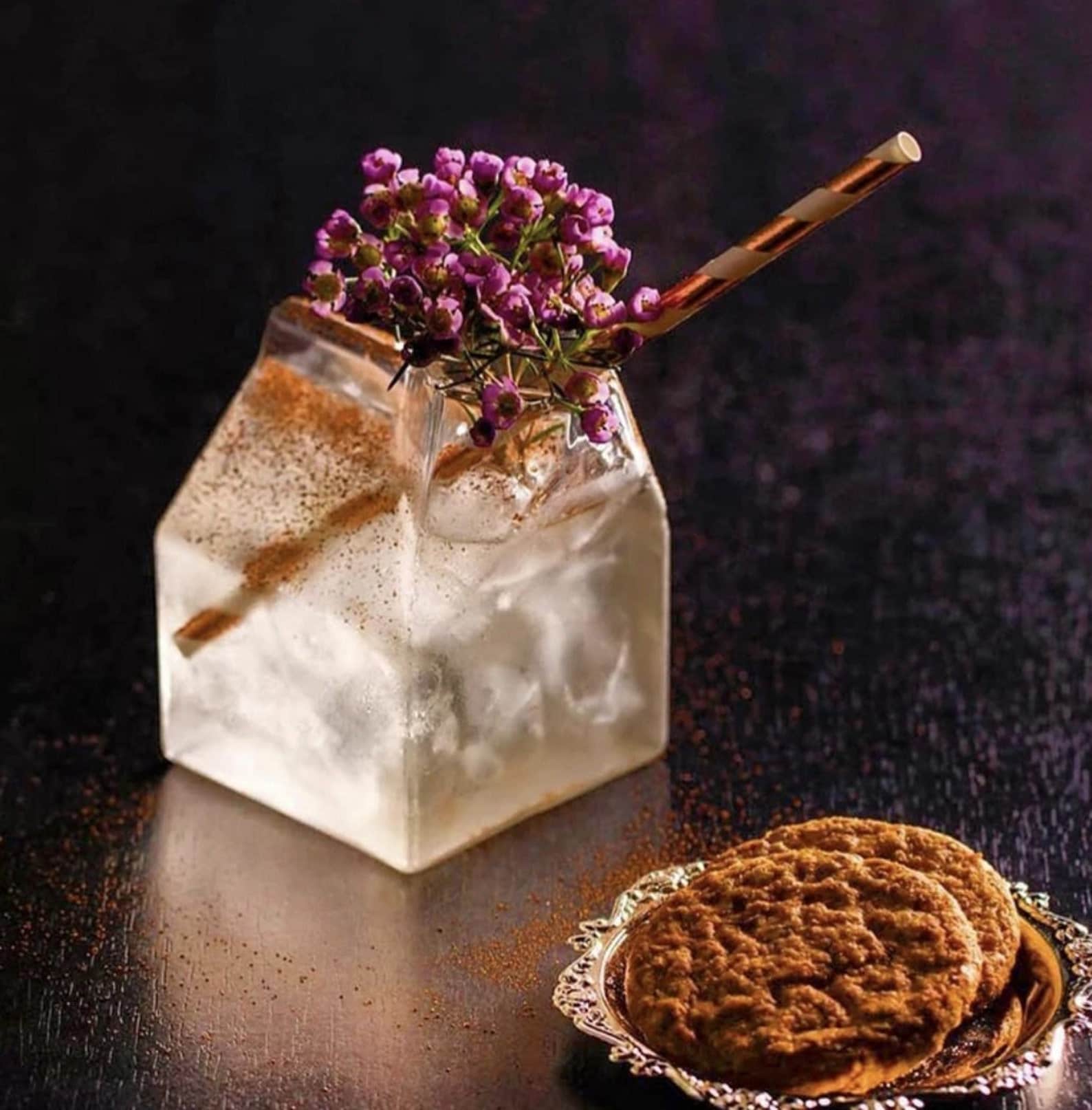 Milk Carton Shaped Cocktail Glass. 8 Oz. - Raise The Bar Lux  