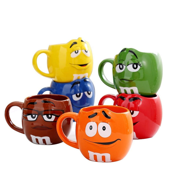 Large Ceramic M&M Mug With Spoon - 23 Oz. - Raise The Bar Lux  