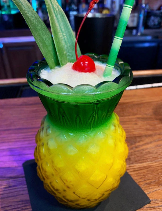 Textured Pineapple Hawaiian Tiki Glass - Raise The Bar Lux  