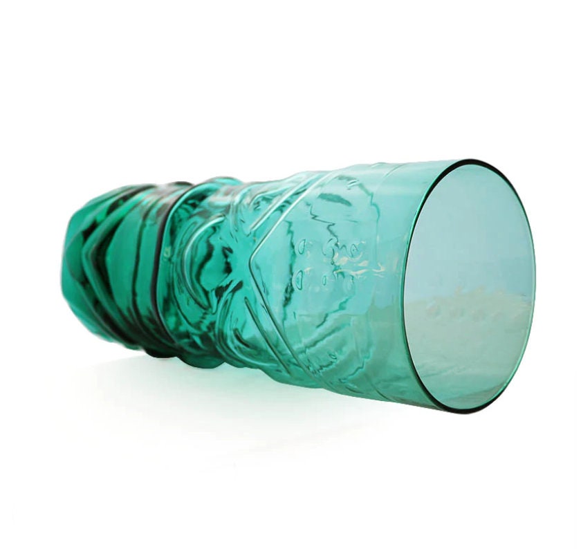 Blue Tropical Crystal Tiki Glasses (Set of 2) - Raise The Bar Lux  