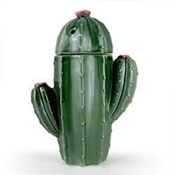 Hand Painted Tiki Cactus Mug With Lid - 15 Oz - Raise The Bar Lux  