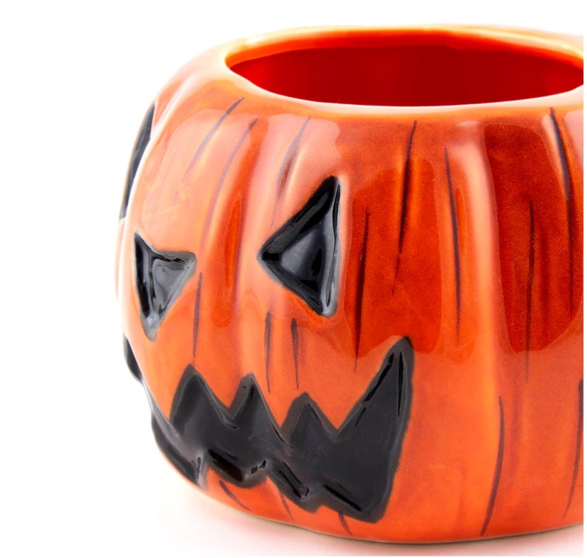 Halloween Pumpkin Tiki Mug With Lid. 18 Oz - Raise The Bar Lux  