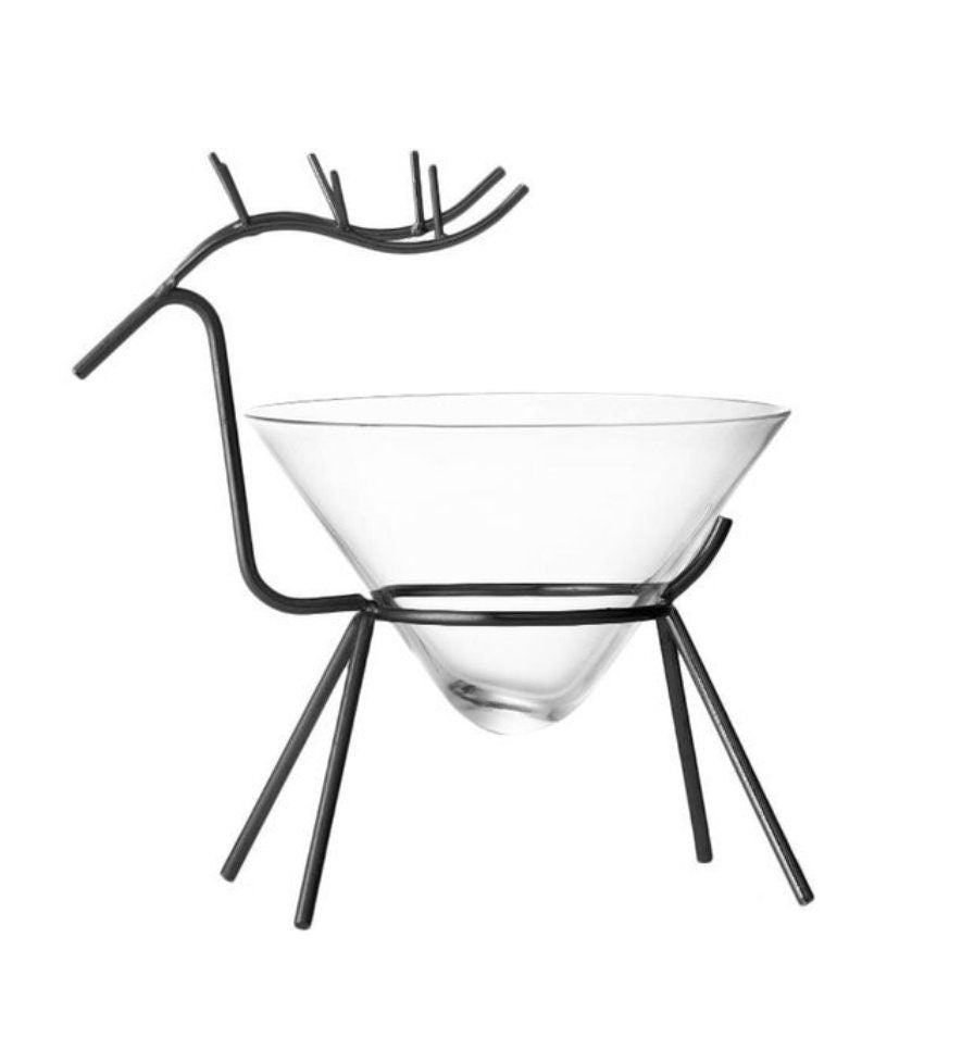Reindeer Frame Cocktail Martini Glass. 6 Oz.  SET OF 2 - Raise The Bar Lux  