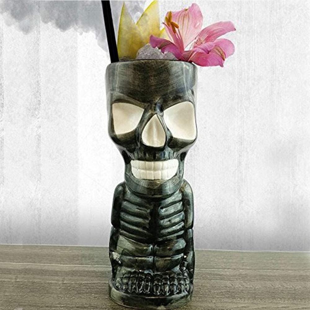 Ceramic Skeleton Tiki Drinkware. 10 oz - Raise The Bar Lux  