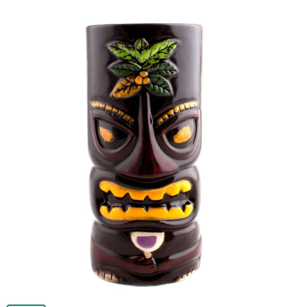 Ceramic Tiki Yellow Eye Master Tiki Cocktail Cup - 24 Oz. - Raise The Bar Lux  