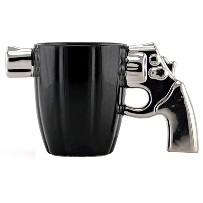 3D Ceramic Revolver Shape Gun Cup Coffee Mug. 350 ML - Raise The Bar Lux  