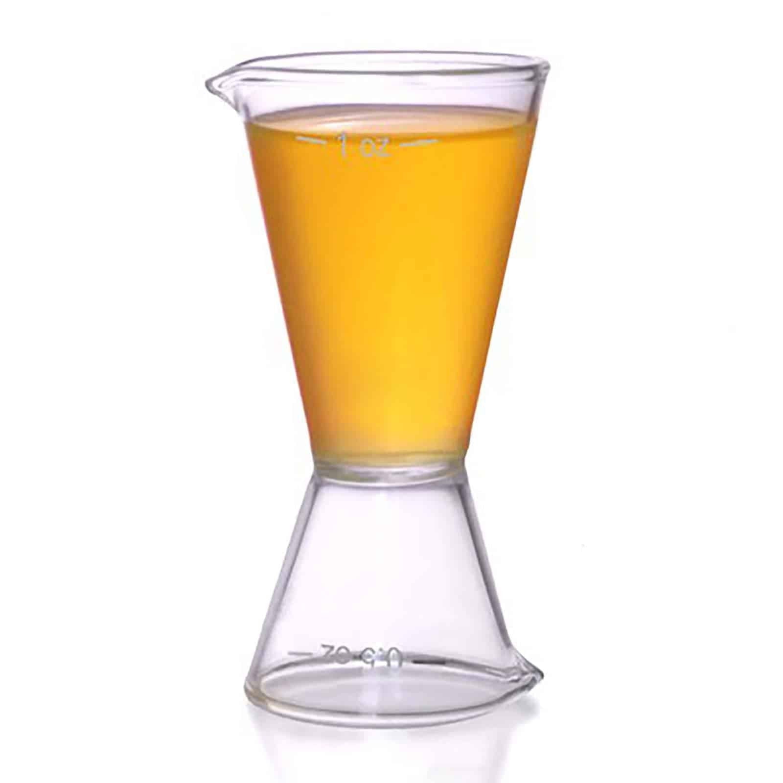 Glass Double Sided Jigger. 1.5 Oz /1 Oz - Raise The Bar Lux  