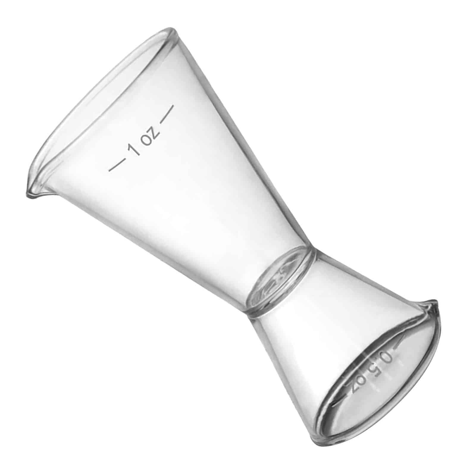 Glass Double Sided Jigger. 1.5 Oz /1 Oz - Raise The Bar Lux  