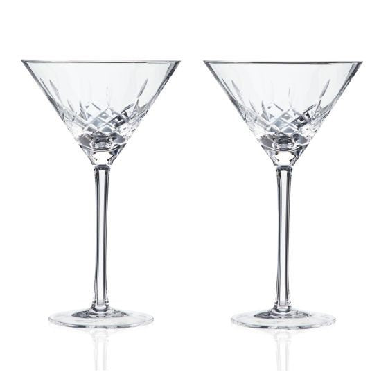 Admiral Crystal Martini Glasses. 9 Oz . Set of 2 - Raise The Bar Lux  